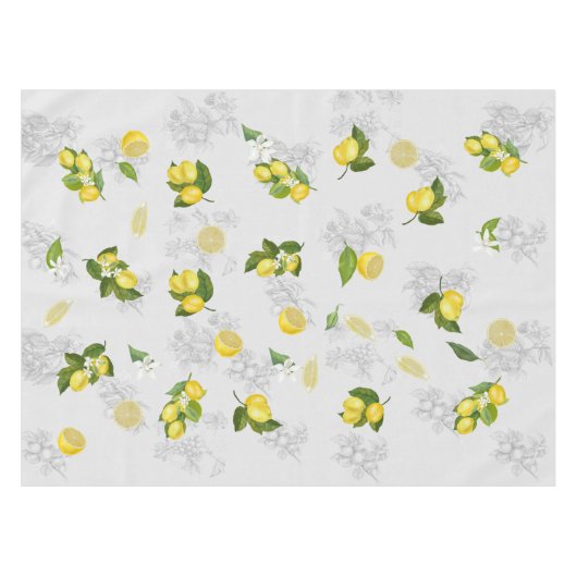 Elegantes Lemon Summer Tablecloth Tischdecke (Vorderseite (Horizontal))