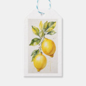 Elegantes Lemon Wasserfarbendesign Geschenkanhänger (Vorderseite)
