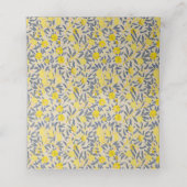 Elegantes Lemon Weinmuster wählen Sie Ihre Farbe Platzkarte (Innenseite Aufgefaltet)