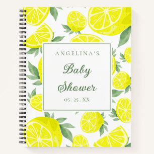 Elegantes Lemons Baby Shower Gift List Notebook Notizblock