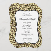 Elegantes Leopard Animal Print Brautparty Einladung (Vorne/Hinten)
