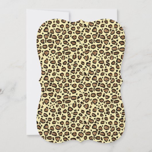 Elegantes Leopard Animal Print Brautparty Einladung (Rückseite)