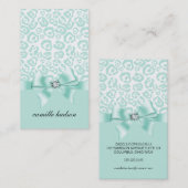 Elegantes Leopard-Bogen u. Diamant berufliches Visitenkarte (Vorne/Hinten)