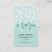 Elegantes Leopard-Bogen u. Diamant berufliches Visitenkarte (Rückseite)