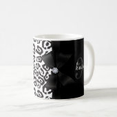 Elegantes Leopard-Bogen u. Diamant Kaffeetasse (VorderseiteRechts)