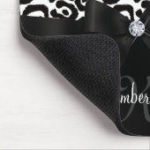 Elegantes Leopard-Bogen u. Diamant Mousepad (Ecke)