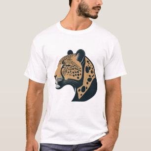 Elegantes Leopard Minimal Logo Design. T-Shirt