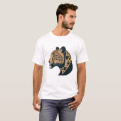 Elegantes Leopard Minimal Logo Design. T-Shirt (Vorne ganz)