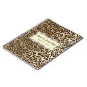 Elegantes Leopard-Muster Anpassen von Name und Ere Notizblock (Linke Seite)