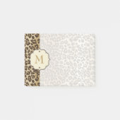 Elegantes Leopard-Muster, benutzerdefiniertes Mono Post-it Klebezettel (Vorderseite)