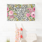 Elegantes Leopard Print und Blumendesign Banner (Insitu)