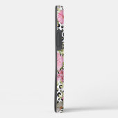Elegantes Leopard Print und Blumendesign Case-Mate iPhone Hülle (Rückseite / Rechts)