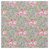Elegantes Leopard Print und Blumendesign Stoff (Muster)