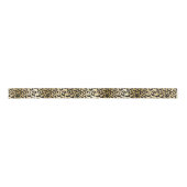 Elegantes Leopardenmuster aus Glitzer und Schwarz Satinband (Vorderseite)