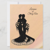 Elegantes Lesbian. Einladung zum Hochzeitsfest (Rückseite)