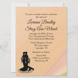 Elegantes Lesbian. Einladung zum Hochzeitsfest