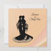 Elegantes Lesbian. Einladung zum Hochzeitsfest (Rückseite)