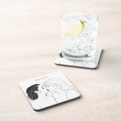 Elegantes Lesbisches Paar Personalisiert Getränkeuntersetzer (Rechte Seite)