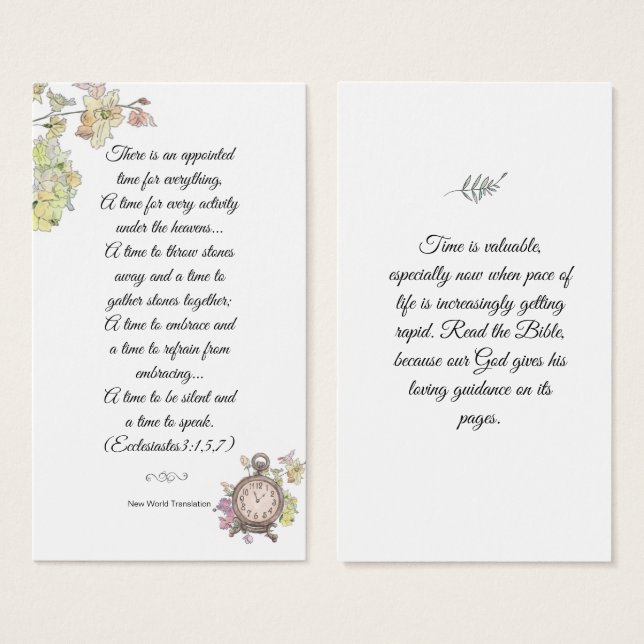 Elegantes Lesezeichen der religiösen Bibelweisheit (Vorne & Hinten)