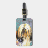 Elegantes Lhasa Apso Gepäckanhänger (Vorderseite vertikal)