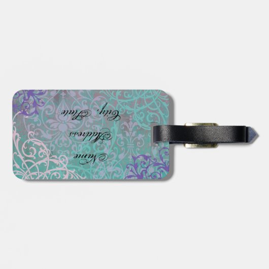 Elegantes Lhasa Apso Gepäckanhänger (Rückseite horizontal)