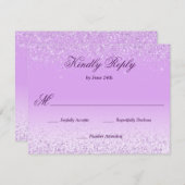 Elegantes Licht Lila RSVP Karte (Vorne/Hinten)