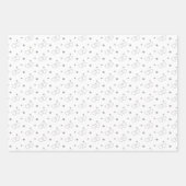 Elegantes Licht Silver Gray & White Wedding Geschenkpapier Set (Vorderseite 3)