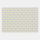 Elegantes Licht Silver Gray & White Wedding Geschenkpapier Set (Vorderseite 2)