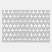 Elegantes Licht Silver Gray & White Wedding Geschenkpapier Set (Vorderseite)