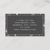 Elegantes Lichtblitzmuster Elektrowartung Visitenkarte (Rückseite)