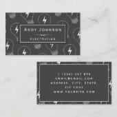 Elegantes Lichtblitzmuster Elektrowartung Visitenkarte (Vorne/Hinten)