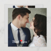 Elegantes Liebe Heart Wedding Foto Einladung (Vorne/Hinten)