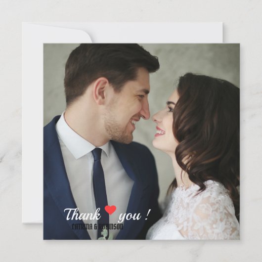 Elegantes Liebe Heart Wedding Foto Einladung (Vorderseite)