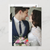 Elegantes Liebe Heart Wedding Foto Postkarte (Vorne/Hinten)