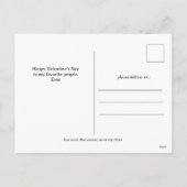 Elegantes Liebe Monogramm Valentinstag Foto Feiertagspostkarte (Rückseite)