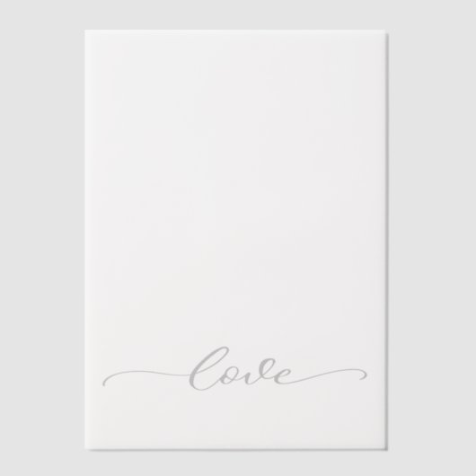 Elegantes Liebe-Script Pergament Einladungen (Vorderseite)