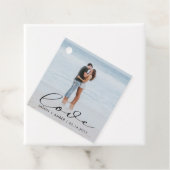 Elegantes Liebe-Skript Hochzeit-Foto Geschenkanhänger (Beispiel)