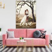 Elegantes Liebe-Skript Hochzeitsskript-Foto Leinwanddruck (Insitu (Wohnzimmer))