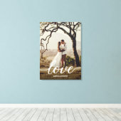 Elegantes Liebe-Skript Hochzeitsskript-Foto Leinwanddruck (Insitu (Holzboden))