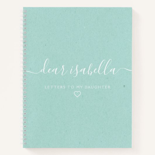 Elegantes liebes Daughter-Memory-Notebook Notizblock (Vorderseite)