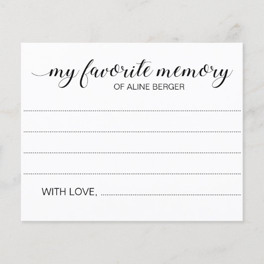 Elegantes Lieblingsgedächtnis einer geliebten Best (Vorderseite)