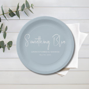 Elegantes Light Blue Brautparty Pappteller