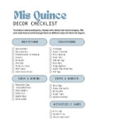 Elegantes Light Blue Quinceañera - Kundenspezifisc Dreifach Gefaltete Einladung