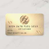 Elegantes Light Gold Metallic Kreditkartenlogo Visitenkarte (Vorderseite)