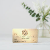 Elegantes Light Gold Metallic Kreditkartenlogo Visitenkarte (Stehend Vorderseite)