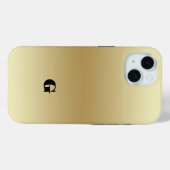 Elegantes Light Gold Teal Case-Mate iPhone Hülle (Rückseite (Horizontal))
