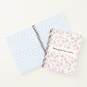 Elegantes Light Powder Rosa Monogramm Blumenblätte Notizblock (Innenseite)