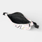 Elegantes Light Powder Rosa Monogramm Muster Fanny Bauchtasche (Offen)