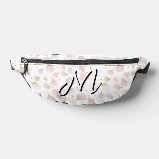Elegantes Light Powder Rosa Monogramm Muster Fanny Bauchtasche (Ablage )