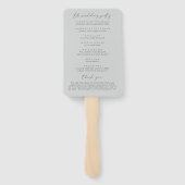 Elegantes Light Slate Blue Wedding Program Hand Fa Fächer (Rückseite)
